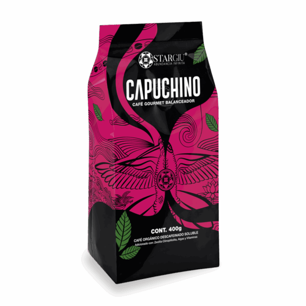CAPUCHINO CAFÉ ORGÁNICO GOURMET CON ZEOLITA Y ALGAS MARINAS – BE | 400g